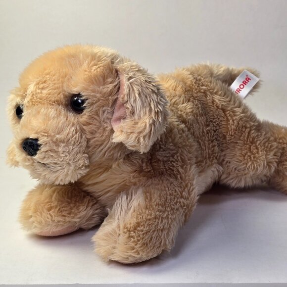 Aurora Plush Golden Labrador Retriever Puppy Realistic Stuffed Animal Toy 12 in - Picture 2 of 13